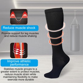 Compression Socks for Men Women,Flight Compression Stocking Socks,Non-Slip Breathable Flight Socks Running Socks,for Running, Football, Flying, Prevent Varicose Veins,1Pair,2XL
