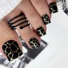 FIEONCIY Press on Toenails with Designs Acrylic Fake Nails for