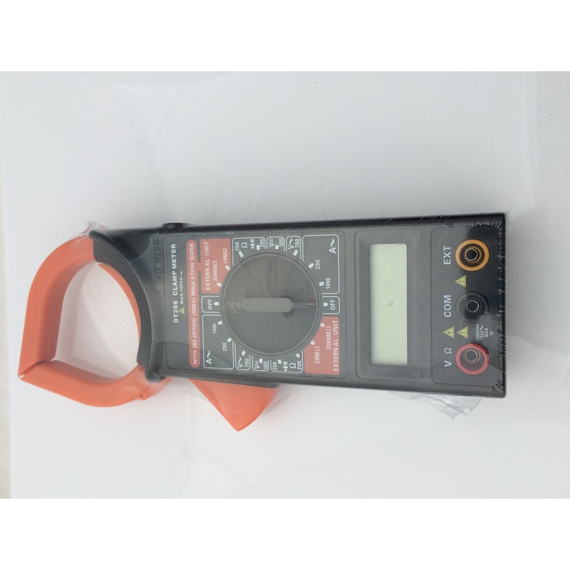 New DT266 Digital Clamp Meter ACDC Multimeter Ohmmeter w Temperature