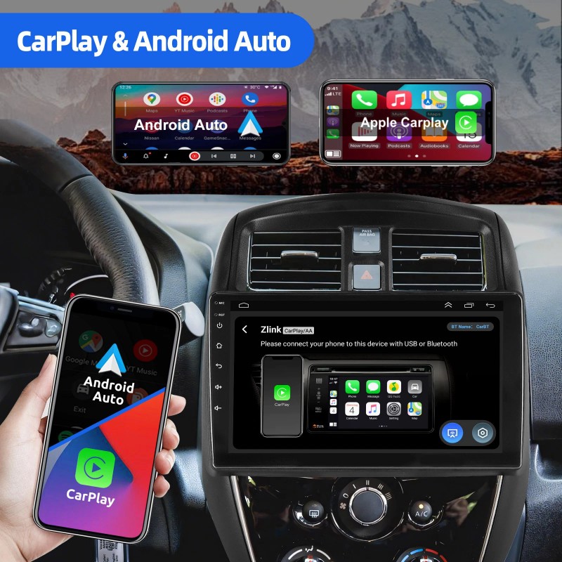 ESSGOO For Nissan Versa Sedan 2015-2019 Apple Carplay Android 14.0