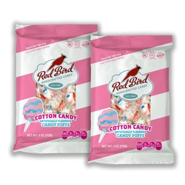 Red Bird Cotton Candy Flavored Candy, Mints Individually Wrapped, Unique Candy (8 oz)