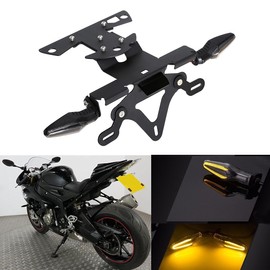License Plate Holder Compatible with S1000RR 2009-2018 HP4 2012-2020 S1000R 2014-2020, Fender Eliminator Tail Tidy Turn Signals Rear