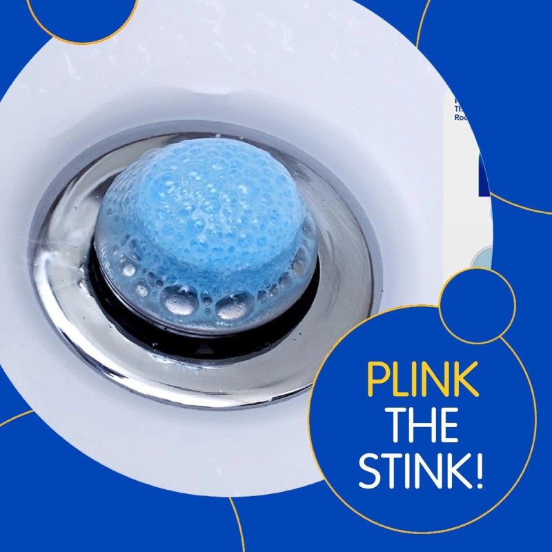 Plink Lemon Scent Drain Freshener Effervescing Tablets 6 Count Pack