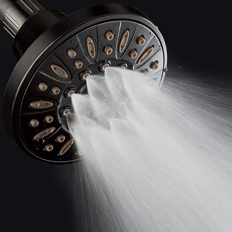 AquaDance OIL RUBBED BRONZE High Pressure 6-Setting 4" Shower Head