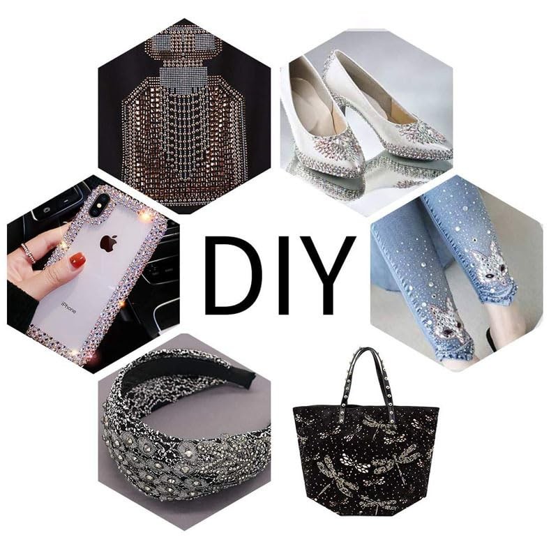 Jollin 4824pcs Flat Back Glass Nail Art Rhinestone Pendants 6