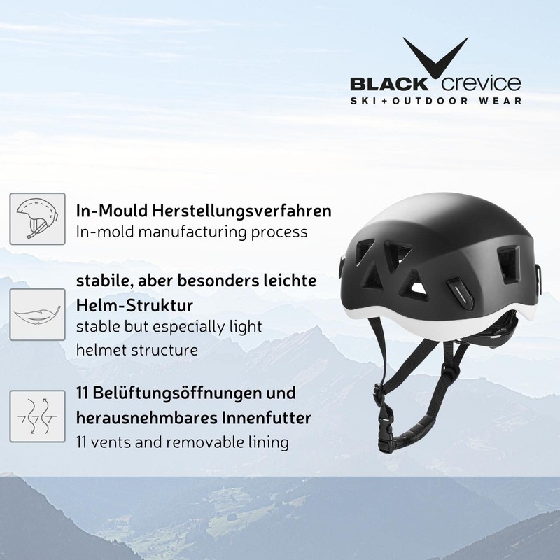 Black Crevice Matrei Ski Touring Helmet, Black, M (54-57 cm)