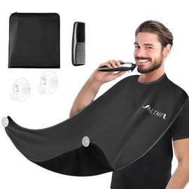 IALTMEI Beard Bib, Non-Stick Beard Apron, Waterproof Beard Trimming Catcher, Breathable Beard Catcher for Shaving, Premium Beard Accessories for Men, Gifts for Men Father's Day Husband Boyfriend