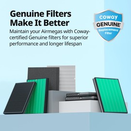 Coway Airmega 230/240 Air Purifier Replacement Filter Set, Max 2 Green True HEPA and Active Carbon Filter