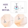 feilok Women's Necklace 925 Silver Pendant Cat Moonstone for Women