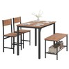 SILKYDRY Dining Table Set for 4, Kitchen Table with Bench
