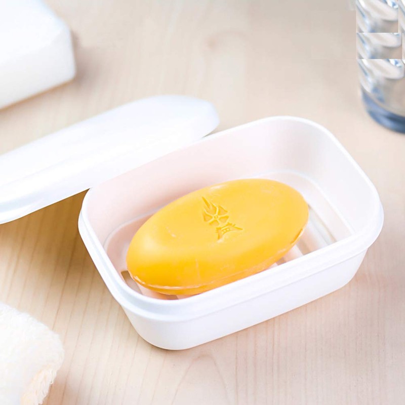 MXY Soap Box, Travel Soap Case with Lid and Drain