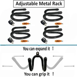 4 Pack Bar Clamp Wall Hanger Wall Storage Clip Bar Clamp Wall Rack Wall Mount Storage Utility Hooks, for Bar Clamp and other woodworking tools, Hang Heavy Tools for Up to 20lbs - No Bar Clamps