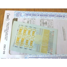 Microscale Decal N #60-1362 CSX Transportation New Image Diesel Boxcar Logo