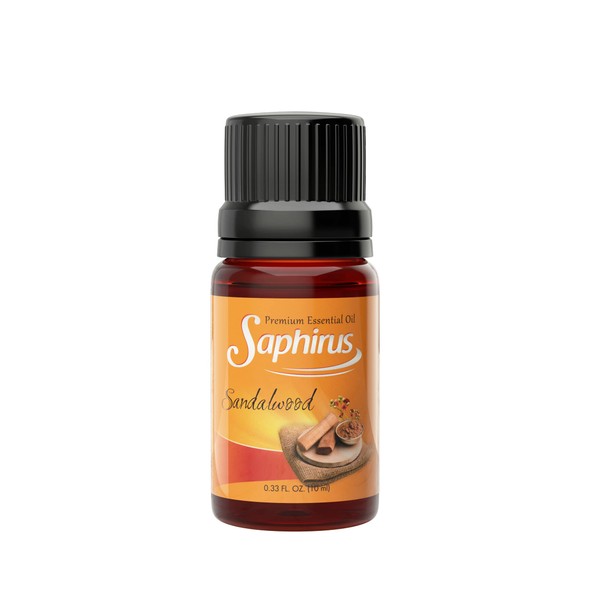 Saphirus Premium Essential Oil for Humidifier and Diffusers, Pure Oil to Enjoy a Refreshing Aromatherapy, Sandalwood, 0.33 FL.OZ