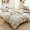 Bedsure King Size Comforter Set Beige, 7 Pieces Lightweight King