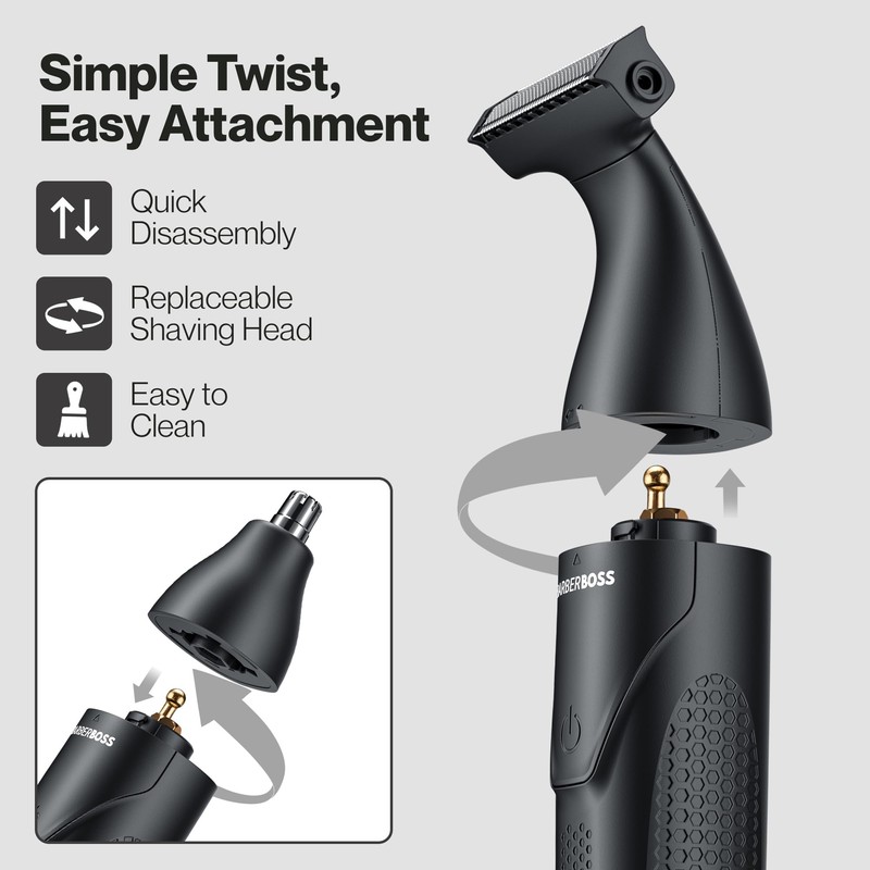 BarberBoss Set per la toelettatura dei dettagli, 3 in 1,