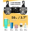 Car Headrest Backseat Cup Holder 3.7" with Organizer, High Capacity