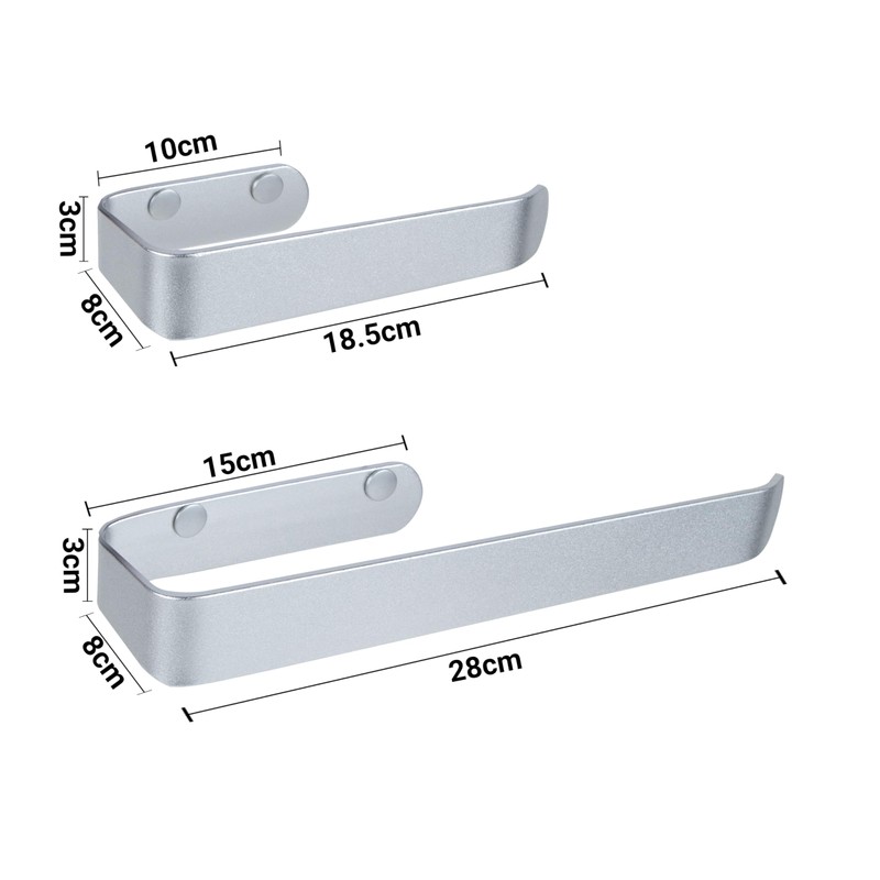 Toilet Roll Holder and Towel Holder Set - Hand Towel