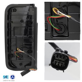 AKKON - Fit 2021-2024 Ford Bronco Full LED Model Tail Light w/Welcome Lights Rear Lamp Replacement Black Pair/Set