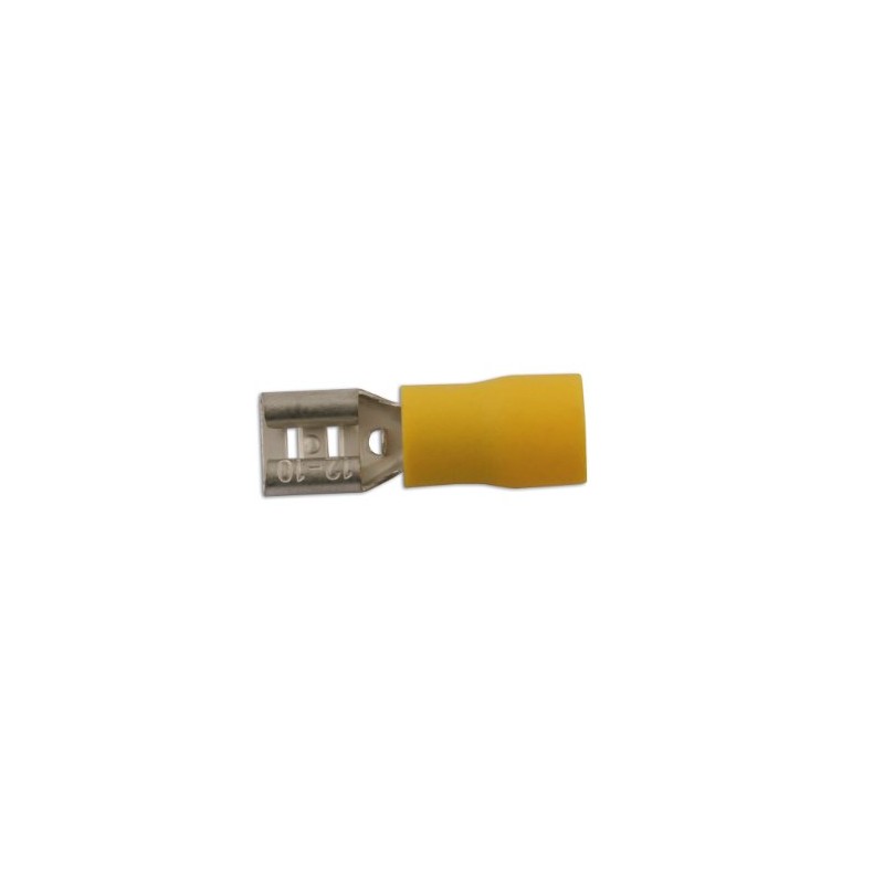 Connect 30211 9.5mm Female Push-On - Yellow (Pack of 100)