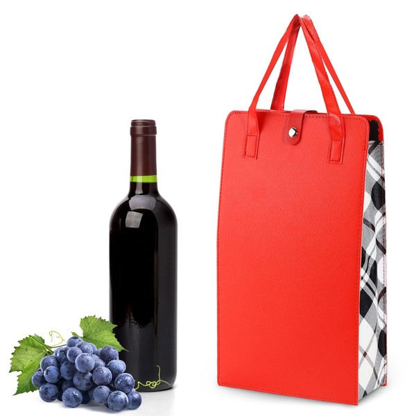 Weintasche für zwei Flaschen, Wein-Geschenkbox für 2 Flaschen, doppelte Weinflasche,