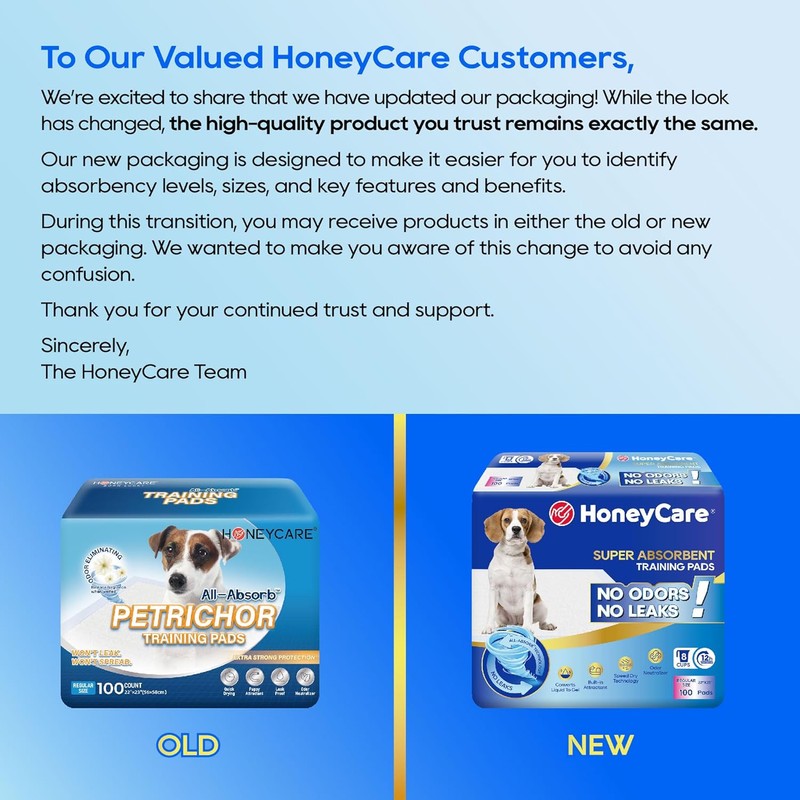 HONEY CARE All-Absorb, Large 22" x 23", 100 Count, Dog