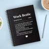 QYUVK Work Bestie Definition Spiral Notebook/Journal, Notebook Gift for Women