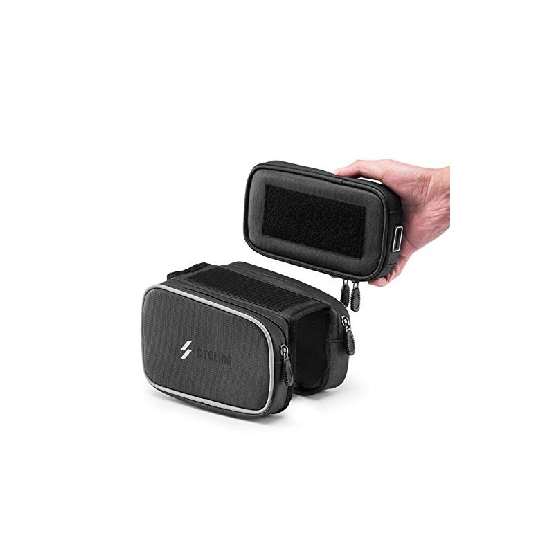 VOANZO Large Capacity Bicycle Frame Bag, 6 Inches Cellphone TPU