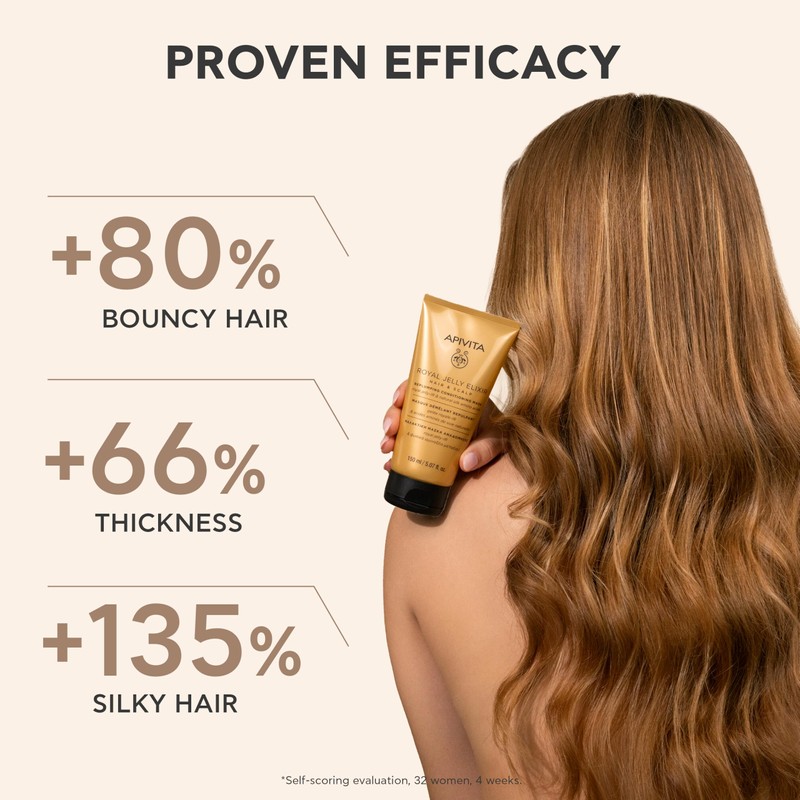 APIVITA Royal Jelly Elixir Replumping Hair Mask for Shine &
