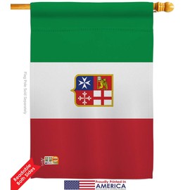 Italian Ensign Garden House Flags Kit Regional Nationality Nation International World Country Particular Area Small Decorative Gift Yard Banner Double-Sided Made In USA 28 X 40