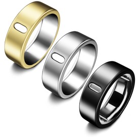3 Pack Cover Compatible with Oura Ring Gen 4/Oura Ring Gen 3 Horizon/Heritage, Surport Charging with Cover on, Anti-Scratch TPU Protector for Men Women (Size 7, Black+Silver+Gold)