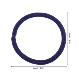 50pcs Elastic Hair Ties, Bold Nylon Blue Hair Bands Accessories for Women Kids Fixed Ponytail, Not Easy to Wrinkle or Break