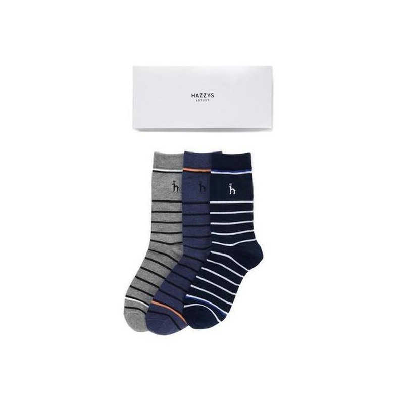 Hazzys (대구신세계)스트라이프 장목 양말 3종 세트HJSS5E003N2 (Daegu Shinsegae) Stripe Long