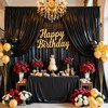 Black Glitter Backdrop Curtain for Parties Wedding,10Ft x 10Ft Non-Wrinkle