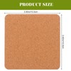 WINOMO Coasters Set of 20 Square Cork Coasters Absorbent Cup