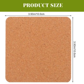 WINOMO Coasters Set of 20 Square Cork Coasters Absorbent Cup Mats