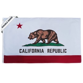 SYII California Flag 3x5 Feet, Double Sided 3 Ply California CA State Flags with 2 Brass Grommets, Heavy Duty Polyester Vivid Color Outdoor Banner