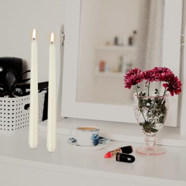 Soyyla 10 Inch Taper Candles, Dinner Candles, Set of 12 White Candle Stick, Tall Candles, Unscented Tapered Candles for Home Decor, Church, Celebrations