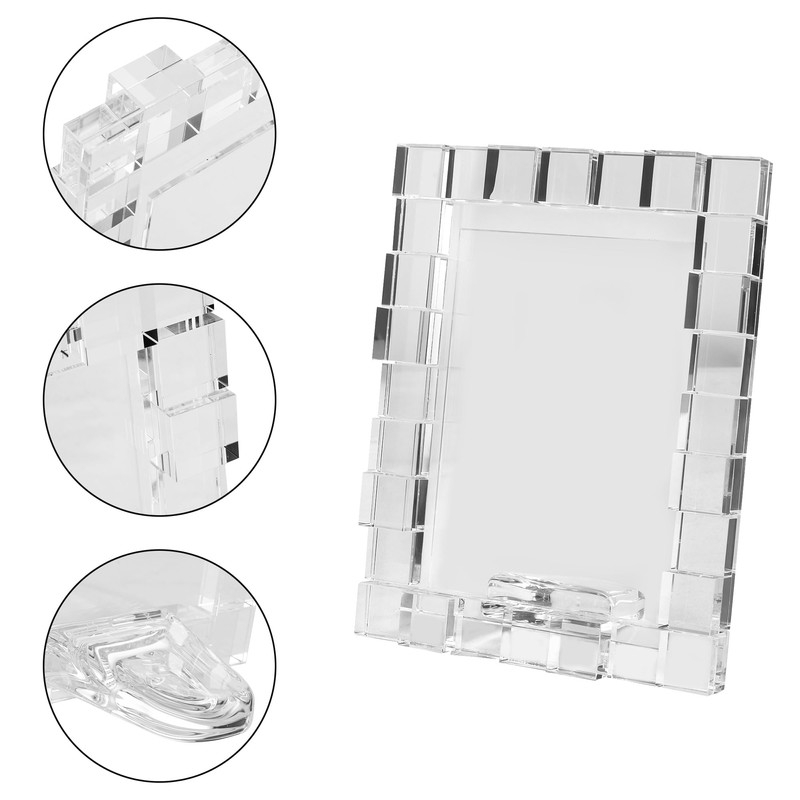 kitCom 5x7Inch Crystal Frame of Keepsake Photo Frames Wedding, Crystal
