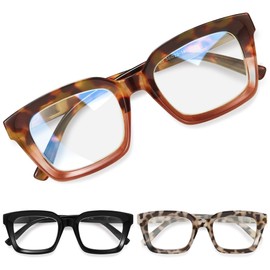 miyya Oprah Style Reading Glasses for Women, Cheaters Eyeglasses, Oversized Blue Light Readers, Fashion Eye Glasses