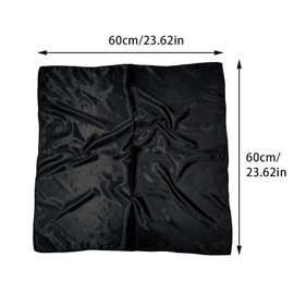 1 Piece of Black Square Satin Scarf Wrap Neck Scarf