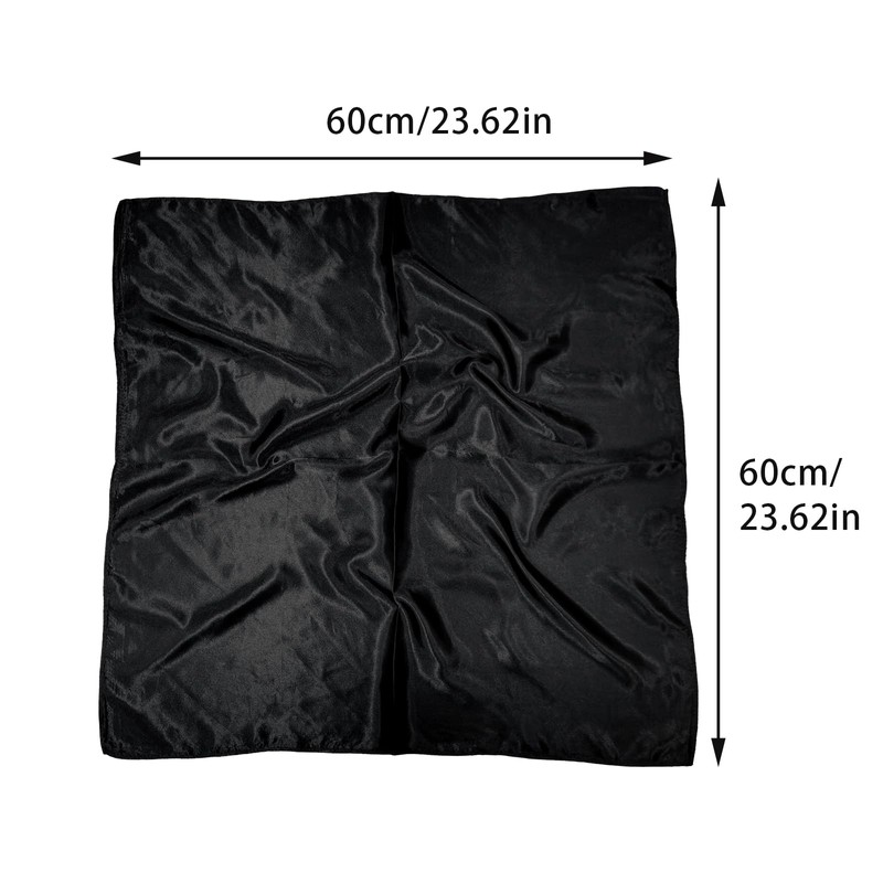 1 Piece of Black Square Satin Scarf Wrap Neck Scarf