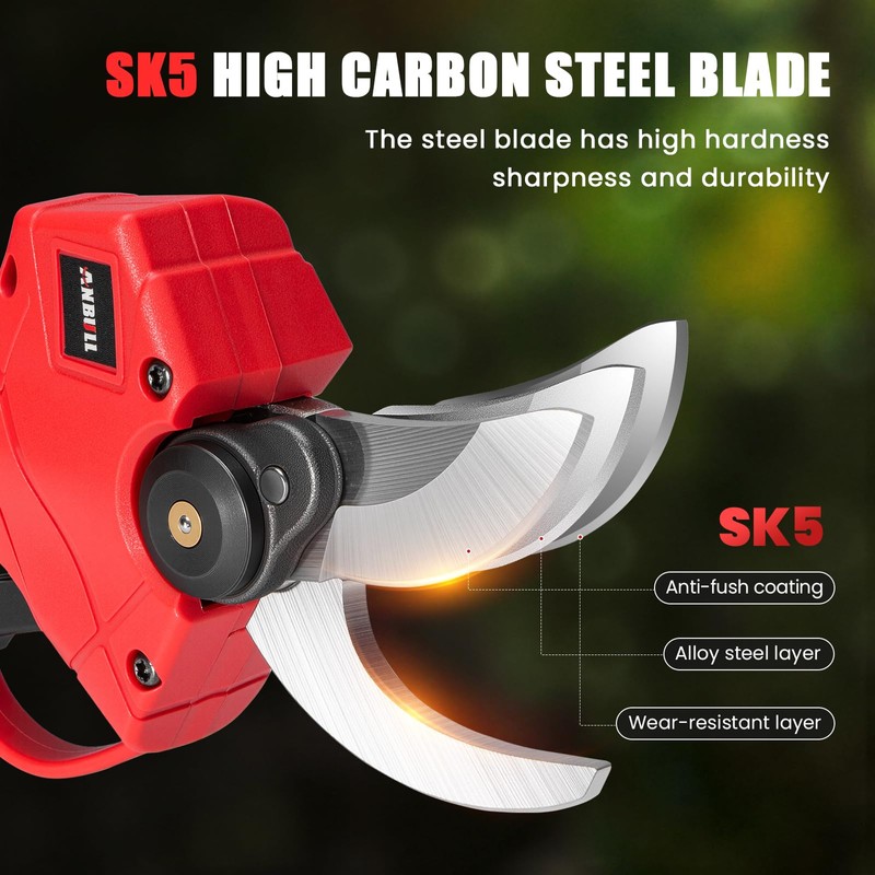 Upgraded Electric Pruning Shears, 1.6" Cutting Diameter Cordless Powered Pruner