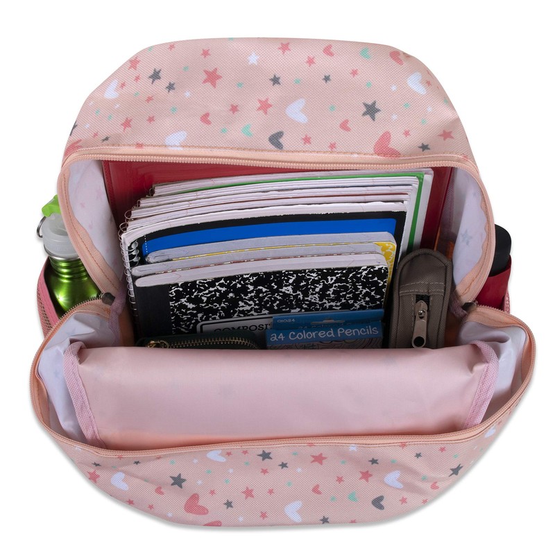 Trail maker Girl's Backpack With Plush Applique And Multiple Pockets