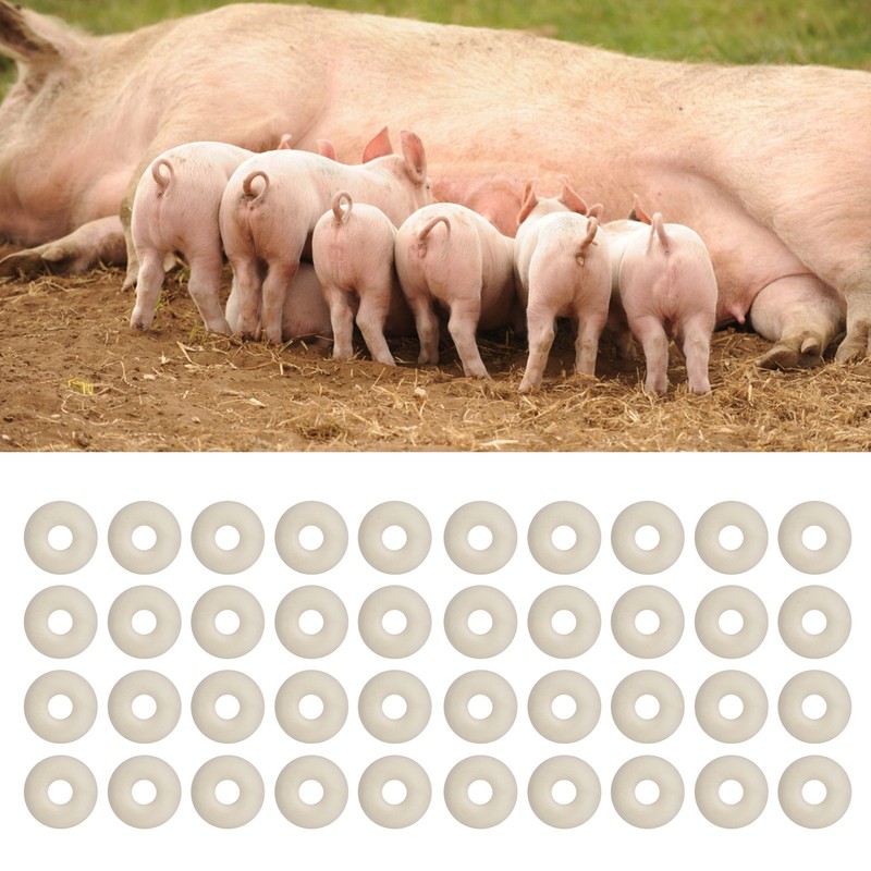 100PCS Pig Cattle Sheep Tail Cutting Castration Rubber Ring Castration