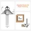 SpeTool Chamfer Router Bits 1/4 inch shank 45 Degree Edge