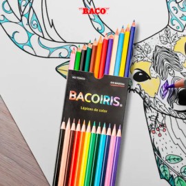 Bacoiris Lápices de Colores Punta 3.3mm 12 Colores Baco                                                                                               