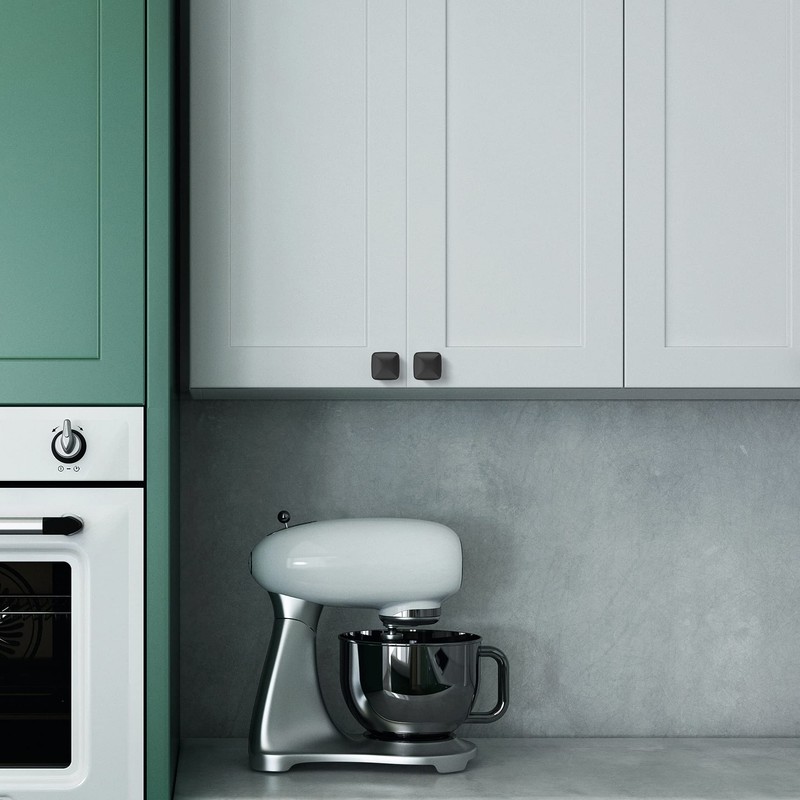 Asidrama 5 Pack Matte Black Kitchen Cabinet Knobs Dresser Knobs