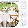 1 Pack High Quality Round Tablecloth, 90 Inch, White Polyester