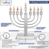 Aviv Judacia Electric Hanukkah Menorah Chrome Plated Metal Chanukiah Candelabra